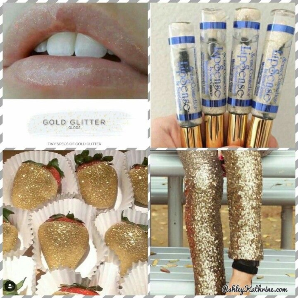 LipSense Gold Glitter Gloss